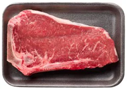 Usda Choice Beef Top Loin New York Strip Steak Bone In Thin Cut Service Case - 1.50 Lb