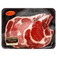 Usda Choice Beef Ribeye Steak Bone In Thin Service Case - 1 Lb