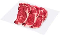 Usda Choice Beef Ribeye Steak Boneless Thin Cut Service Case - 1 Lb