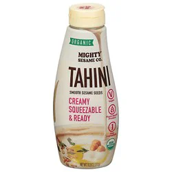 Mighty Sesame Co. Paste Ground Sesame Organic Vegan Fine Tahini Bottle - 10.9 Oz