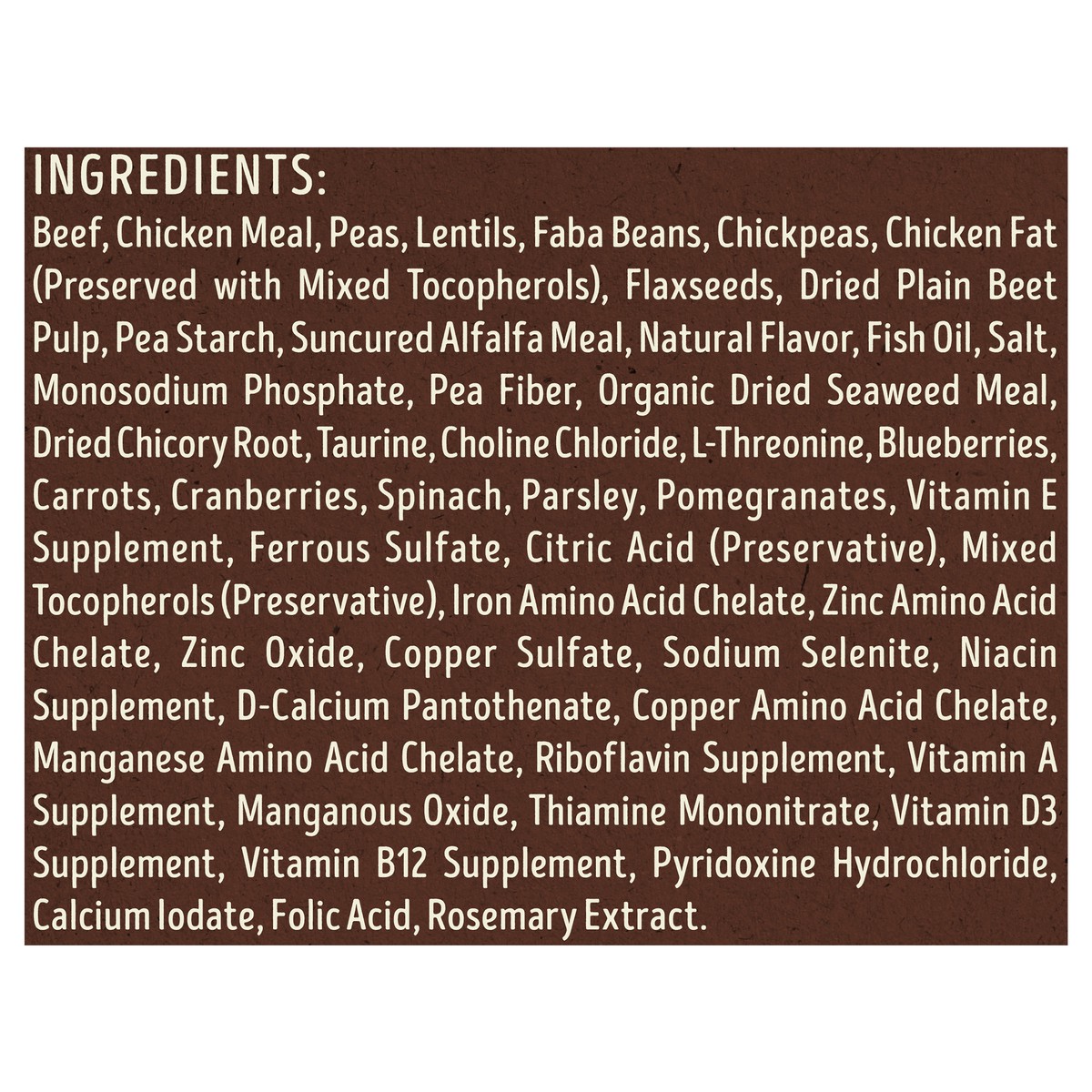 slide 6 of 8, Supreme Source Grain-Free Super-Premium Beef, Chicken Meal and Lentil Recipe Dog Food 11 lb, 11 lb