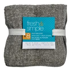 Fresh & Simple 11x11 8pk Utility Cloth - Gray