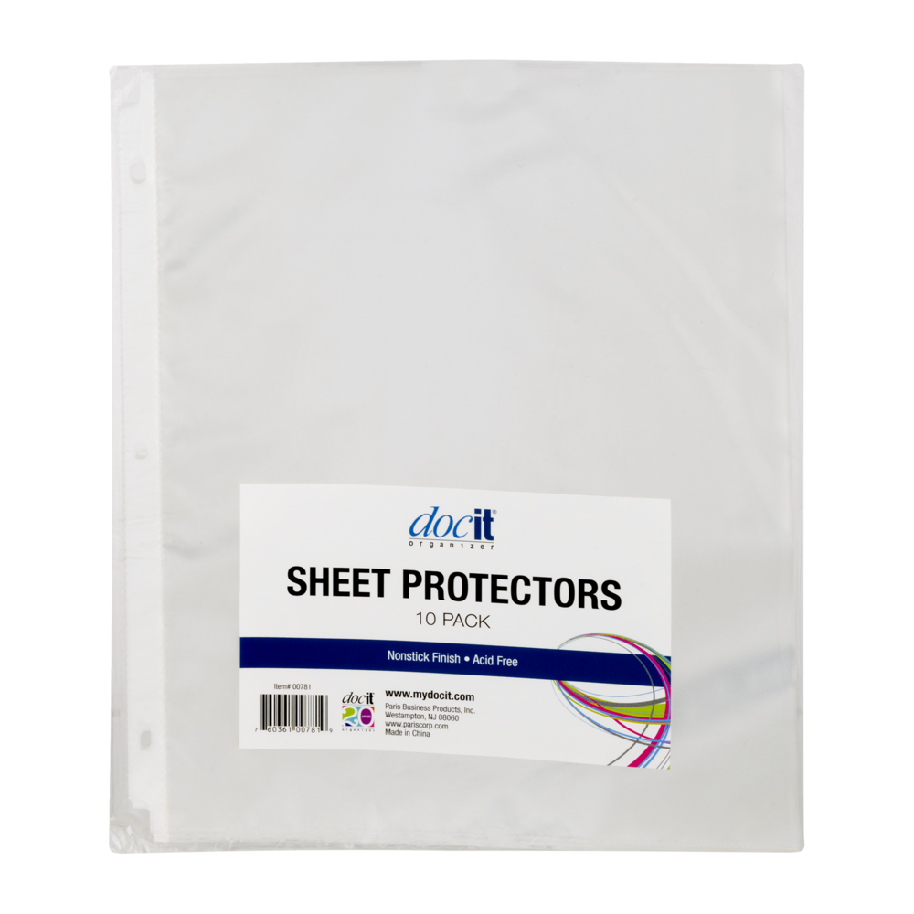 slide 1 of 1, Docit Organizer Sheet Protectors, 10 ct