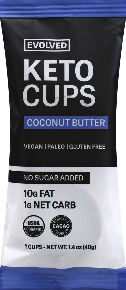 slide 12 of 13, EVOLVED Coconut Butter Keto Cups 1.41Oz, 1 ct