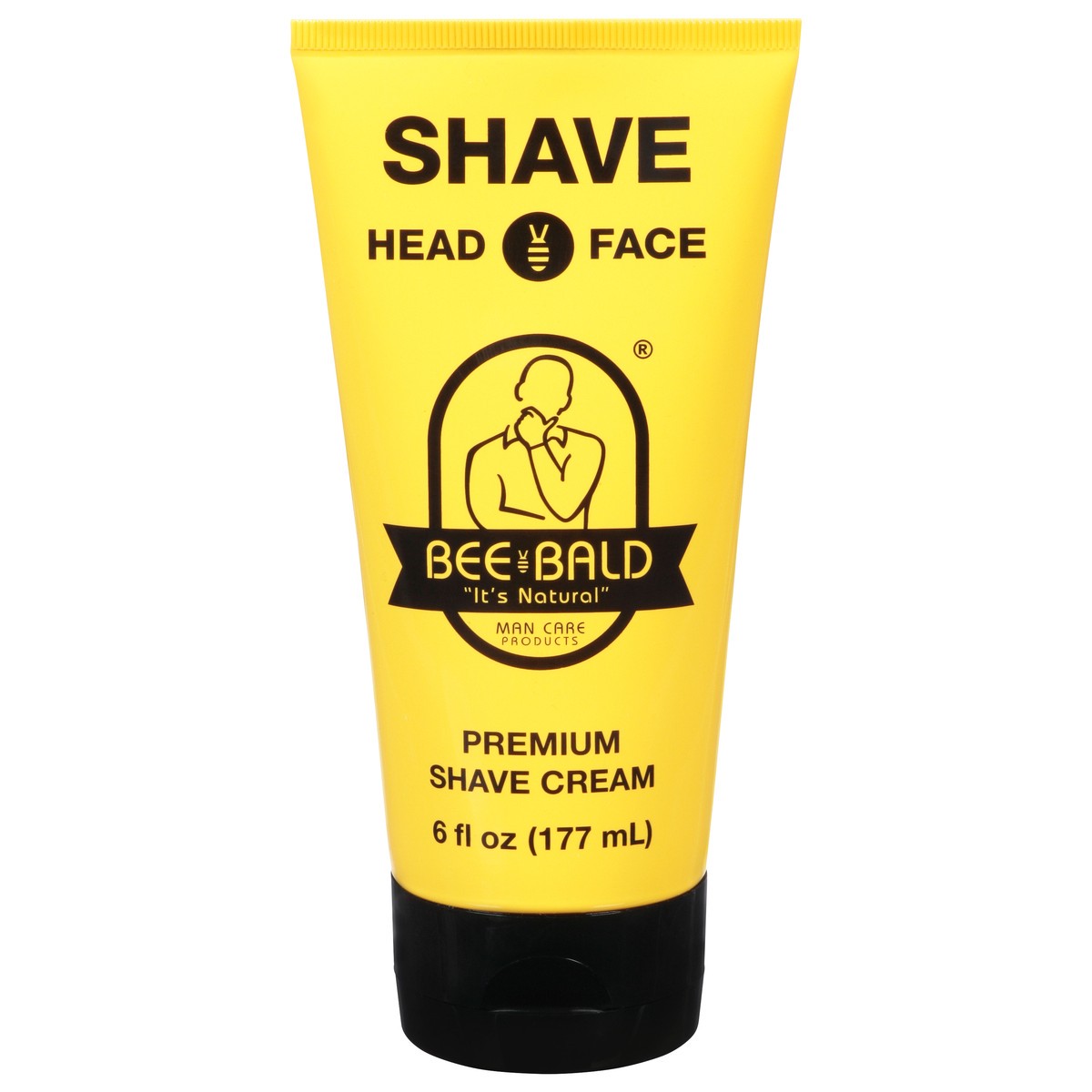 slide 1 of 12, Bee Bald Premium Shave Cream 6 fl oz, 6 fl oz