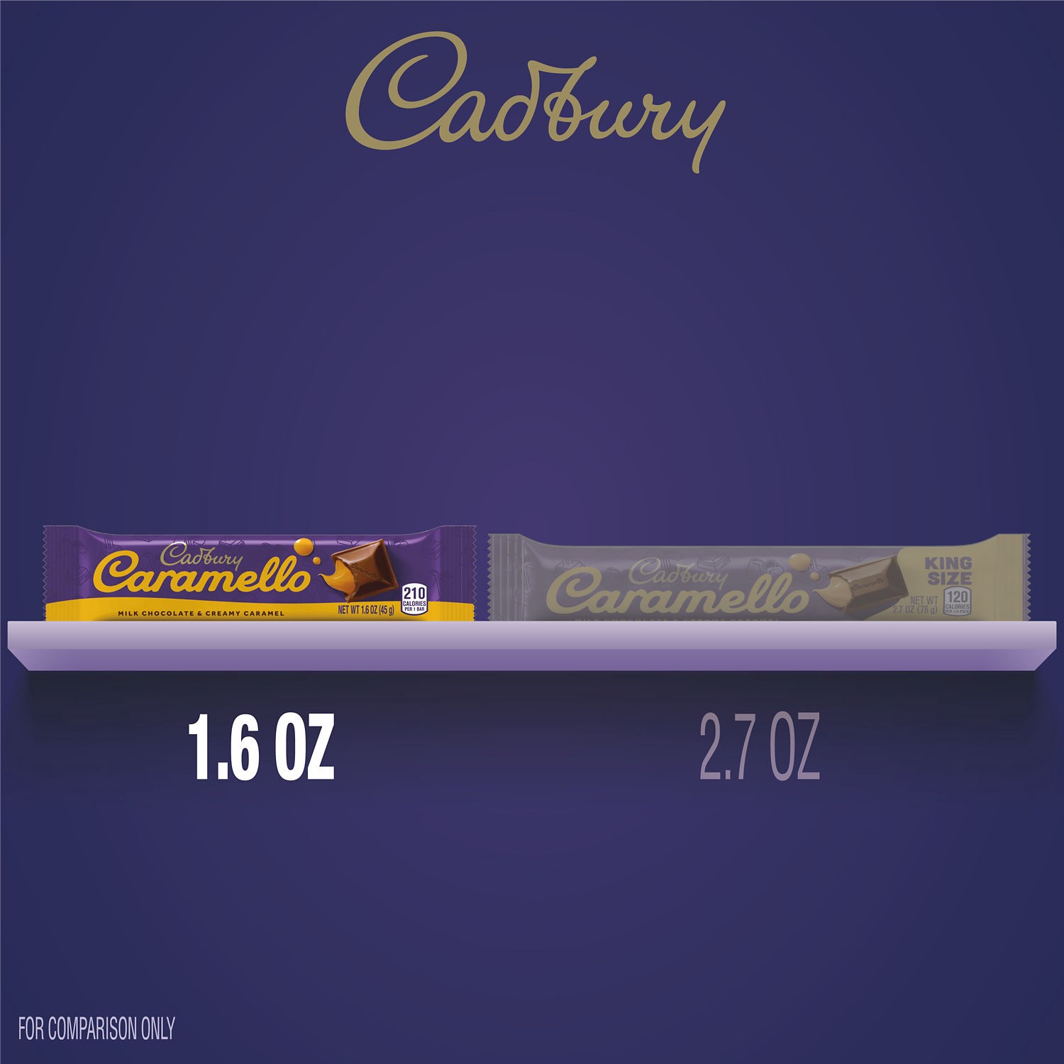 slide 5 of 8, Cadbury CARAMELLO Milk Chocolate Caramel Candy Bars, 1.6 oz (18 Count), 1.6 oz