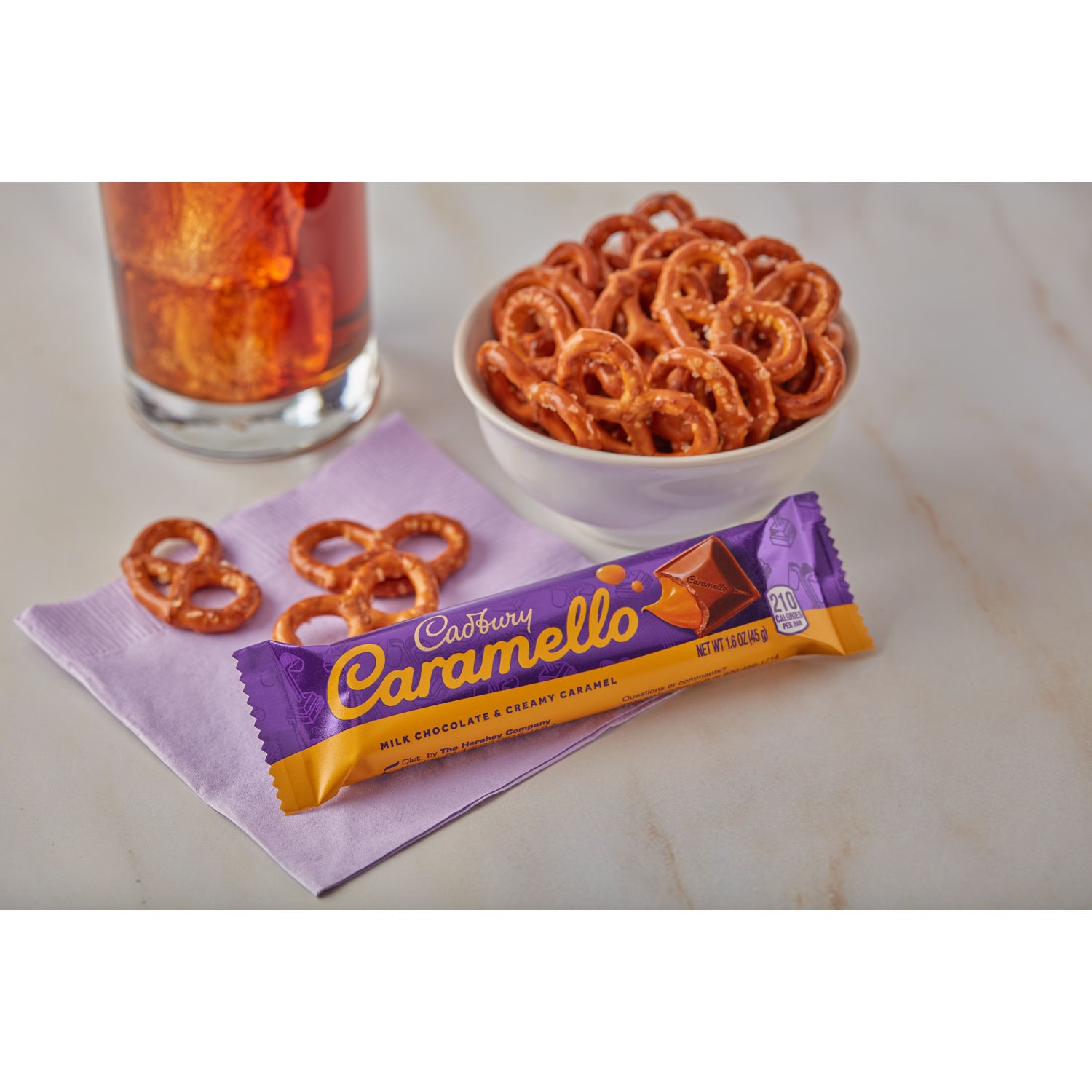 slide 2 of 8, Cadbury CARAMELLO Milk Chocolate Caramel Candy Bars, 1.6 oz (18 Count), 1.6 oz