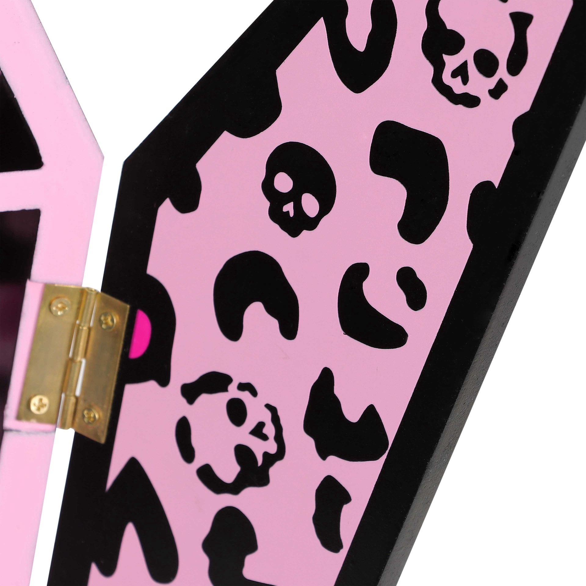 slide 7 of 9, 14" Black & Pink Leopard Print Coffin Tabletop Decor By Ashland, 7.75 in x 2.8 in x 14 in