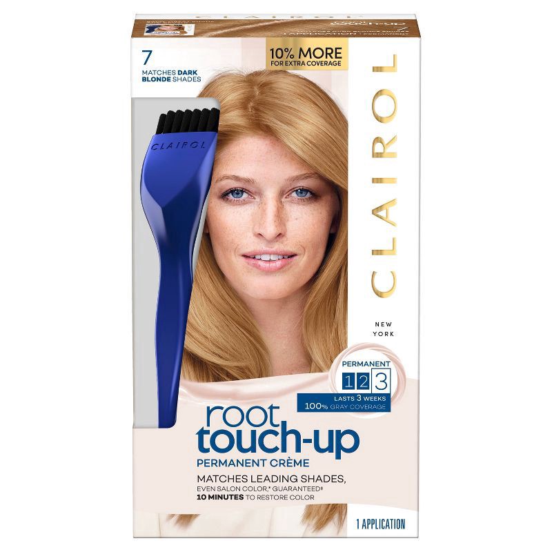 slide 1 of 9, Nice 'n Easy Clairol Root Touch-Up Permanent Hair Color - 7 Dark Blonde - 1 Kit, 1 ct