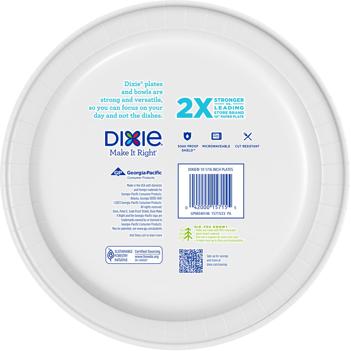 slide 2 of 4, Dixie 10 Inch Printed Paper Plates, 54 ct, 54 ct