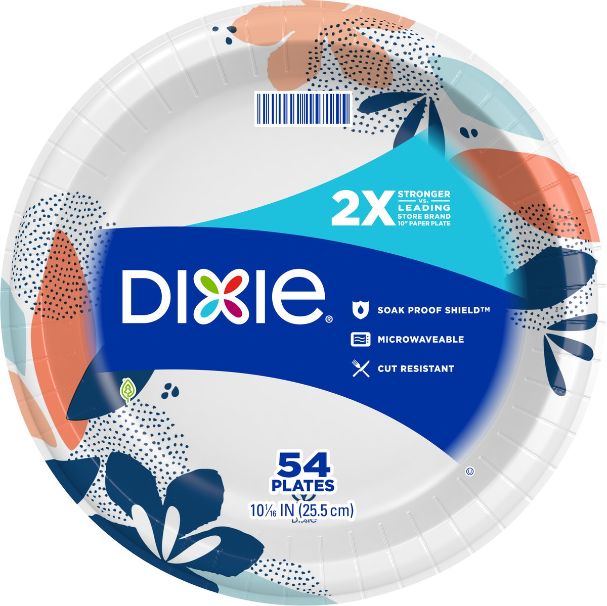 slide 3 of 4, Dixie 10 Inch Printed Paper Plates, 54 ct, 54 ct