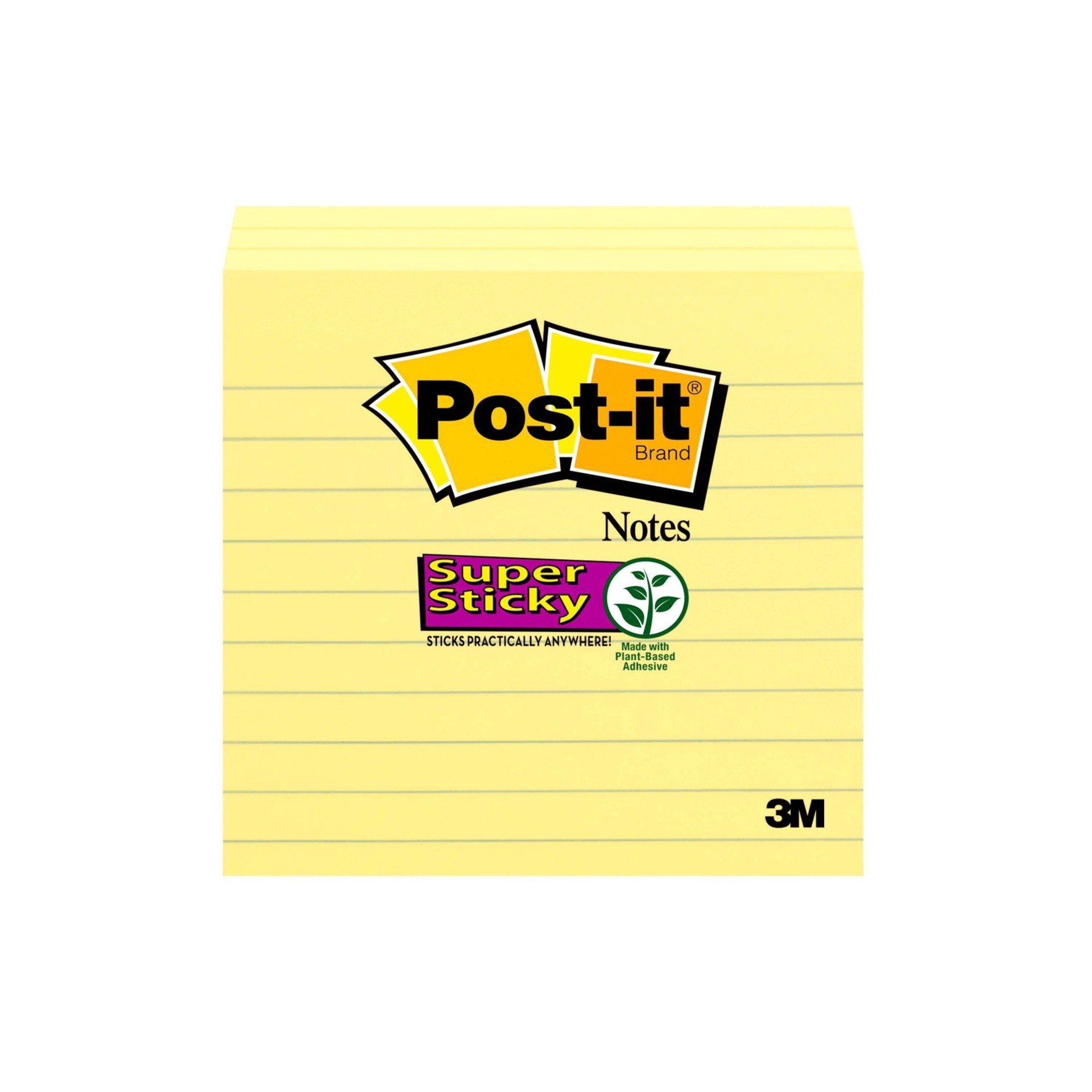 slide 1 of 6, Post-it Notes Yellow 4in x 4in, 3 ct