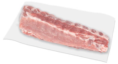 slide 1 of 1, Pork Loin Back Ribs Previously Frozen Service Case - 3.25 Lb, per lb