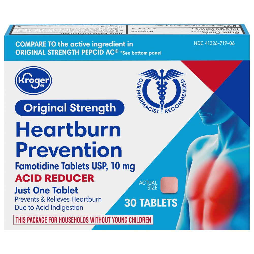 slide 3 of 3, Kroger Original Strength Heartburn Prevention Acid Reducer, 30 ct