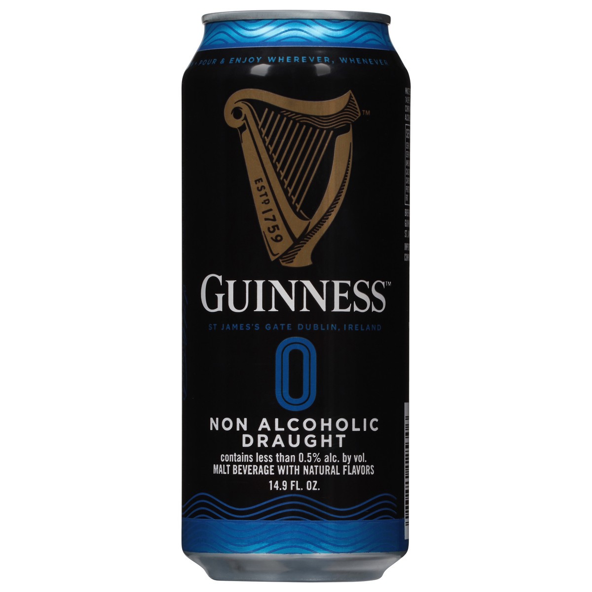 slide 1 of 12, Guinness Non Alcoholic Draught Beer 14.9 fl oz, 14.9 fl oz