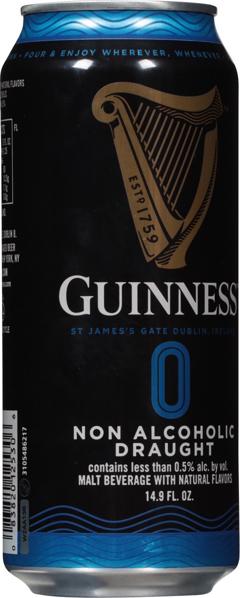 slide 5 of 12, Guinness Non Alcoholic Draught Beer 14.9 fl oz, 14.9 fl oz