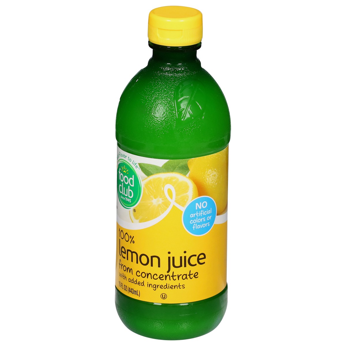 slide 2 of 13, Food Club 100% Lemon Juice from Concentrate - 15 fl oz, 15 fl oz