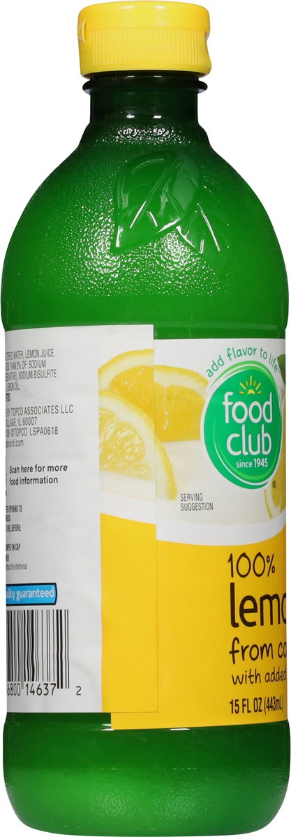 slide 3 of 13, Food Club 100% Lemon Juice from Concentrate - 15 fl oz, 15 fl oz