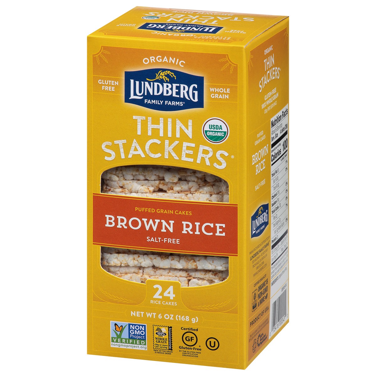 slide 13 of 13, Lundberg Family Farms Thin Stackers Organic Brown Rice Cakes 24 ea, 24 ct