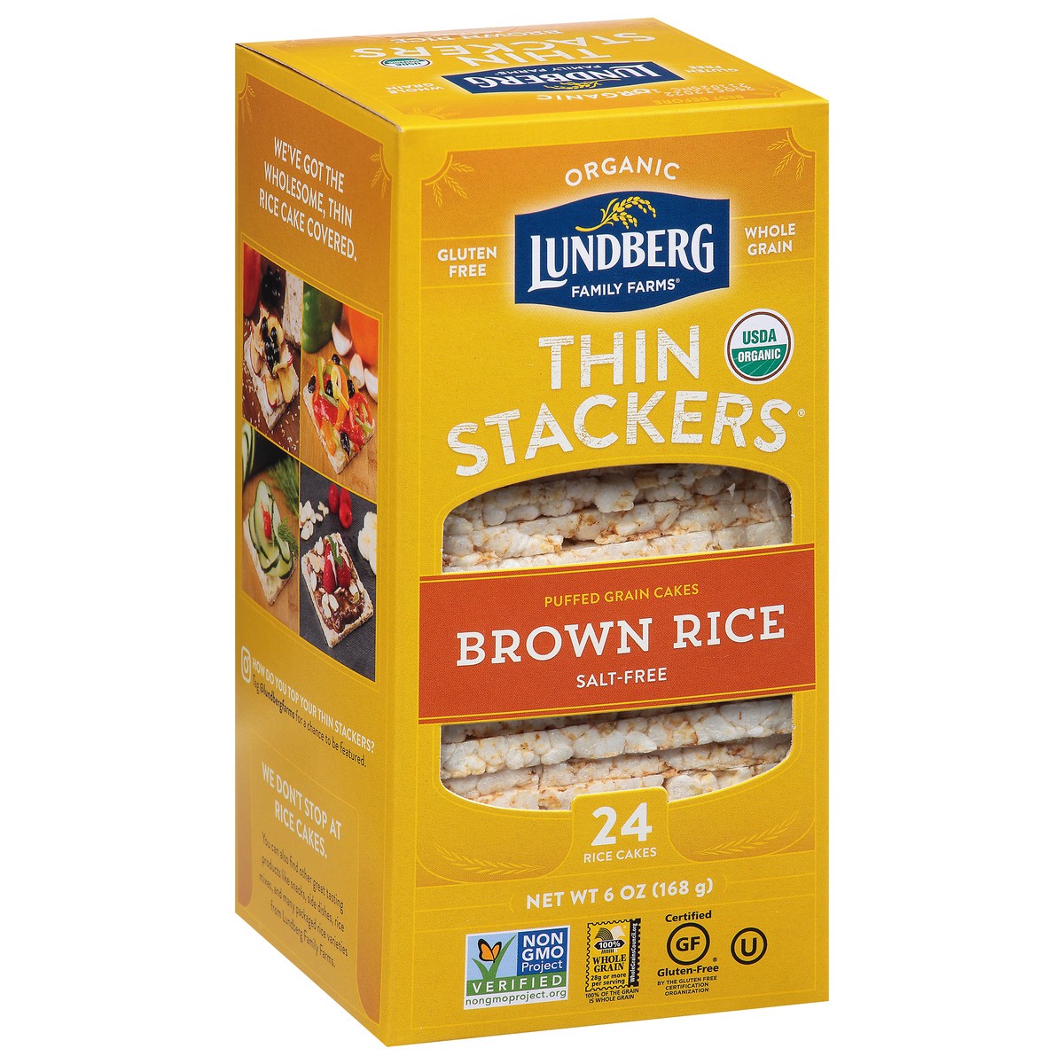 slide 3 of 13, Lundberg Family Farms Thin Stackers Organic Brown Rice Cakes 24 ea, 24 ct