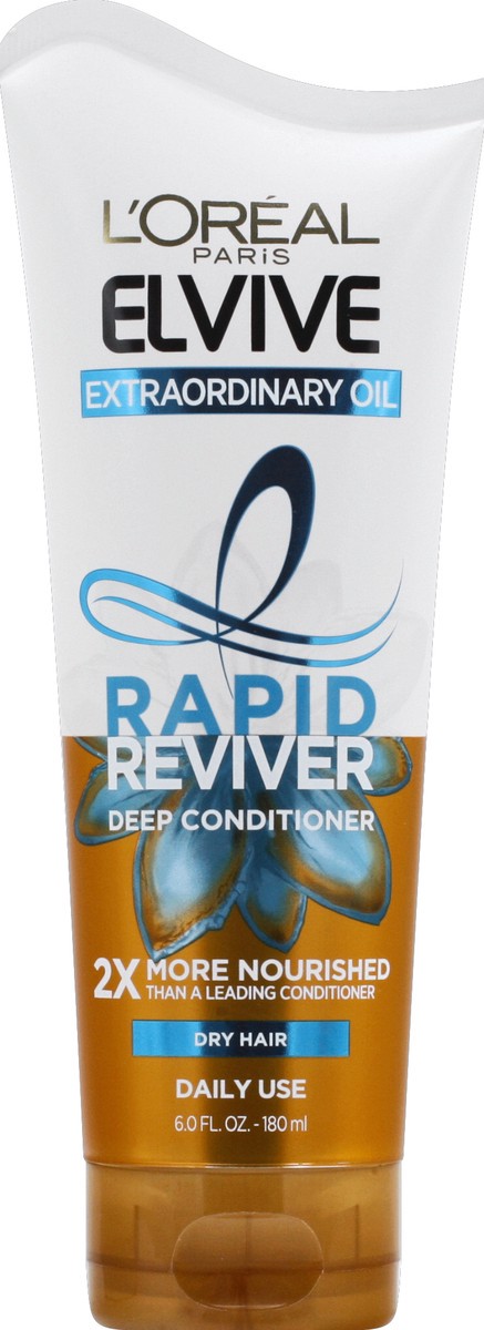 slide 5 of 6, L'Oréal Paris Elvive Extraordinary Oil Rapid Reviver Deep Conditioner, 6 fl oz