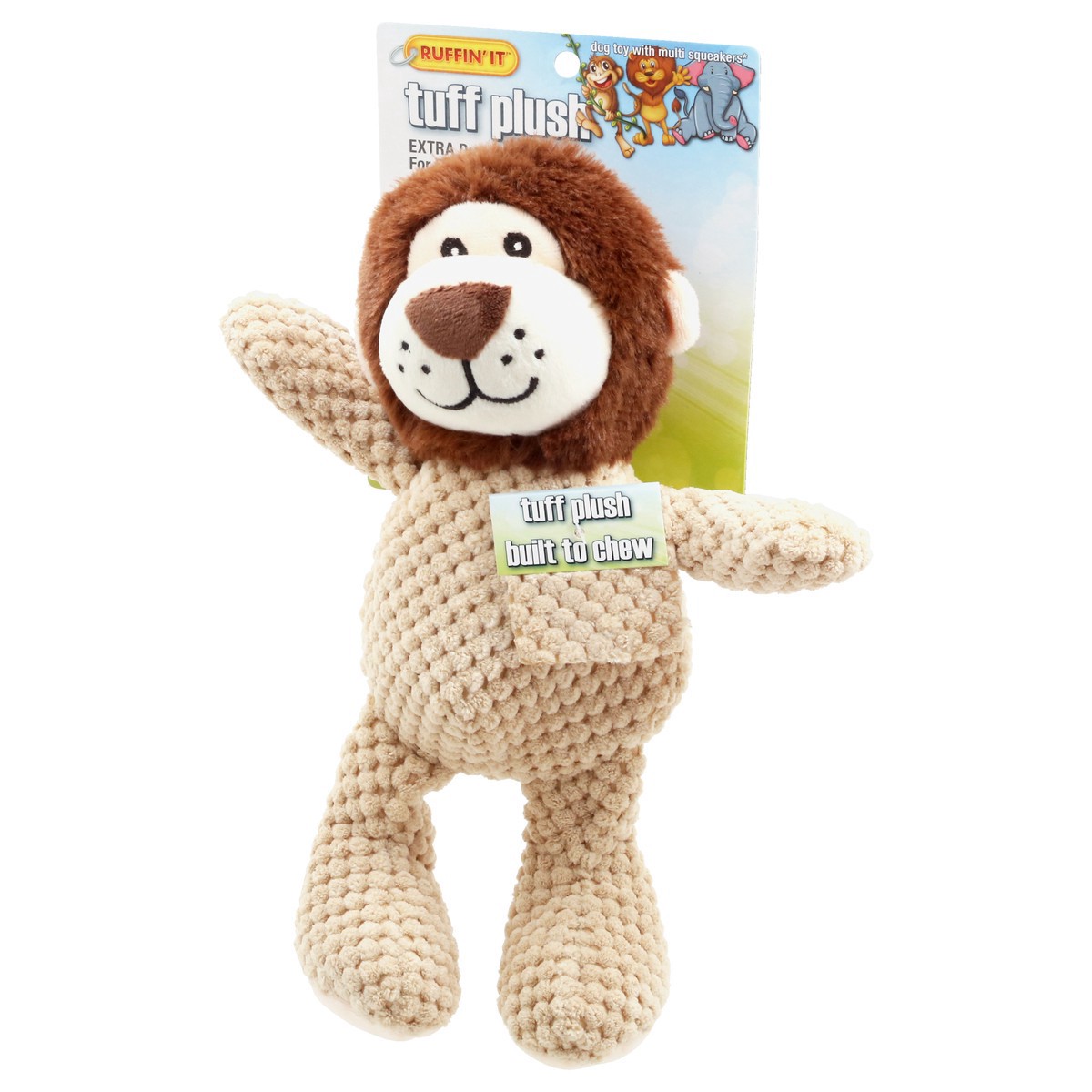 slide 9 of 9, Ruffin' It With Crinkle & Multi Squeakers Tuff Plush Dog Toy 1 ea, 1 ct