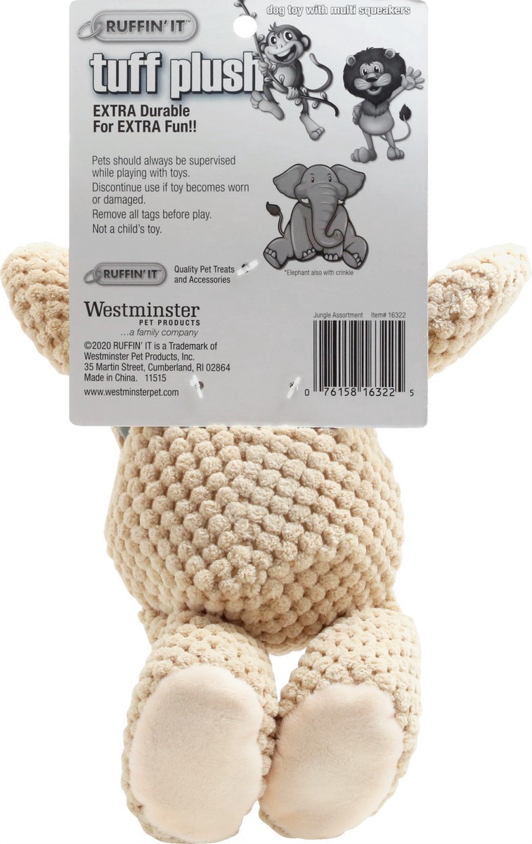 slide 2 of 9, Ruffin' It With Crinkle & Multi Squeakers Tuff Plush Dog Toy 1 ea, 1 ct