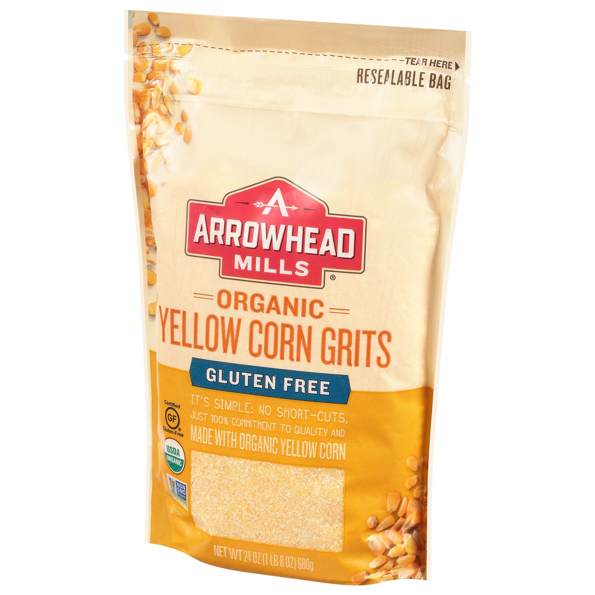 slide 3 of 11, Arrowhead Mills Organic Organic Yellow Corn Grits, 24 oz