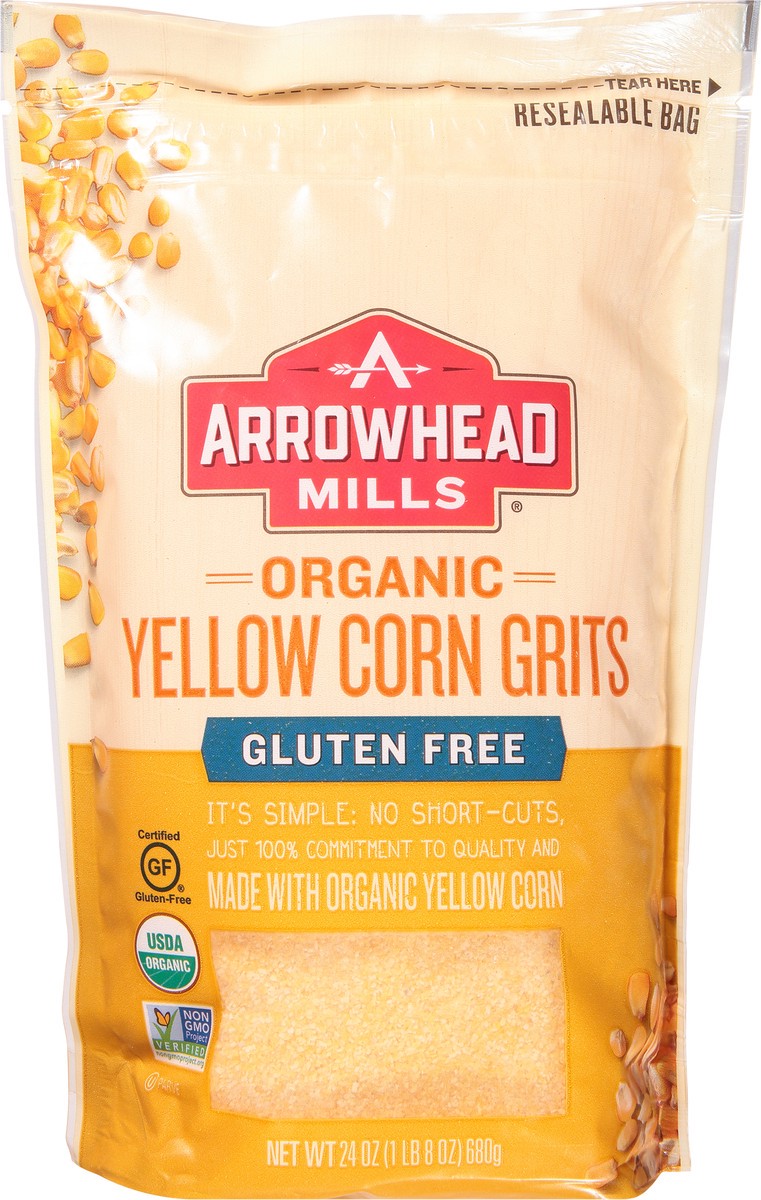 slide 9 of 11, Arrowhead Mills Organic Organic Yellow Corn Grits, 24 oz