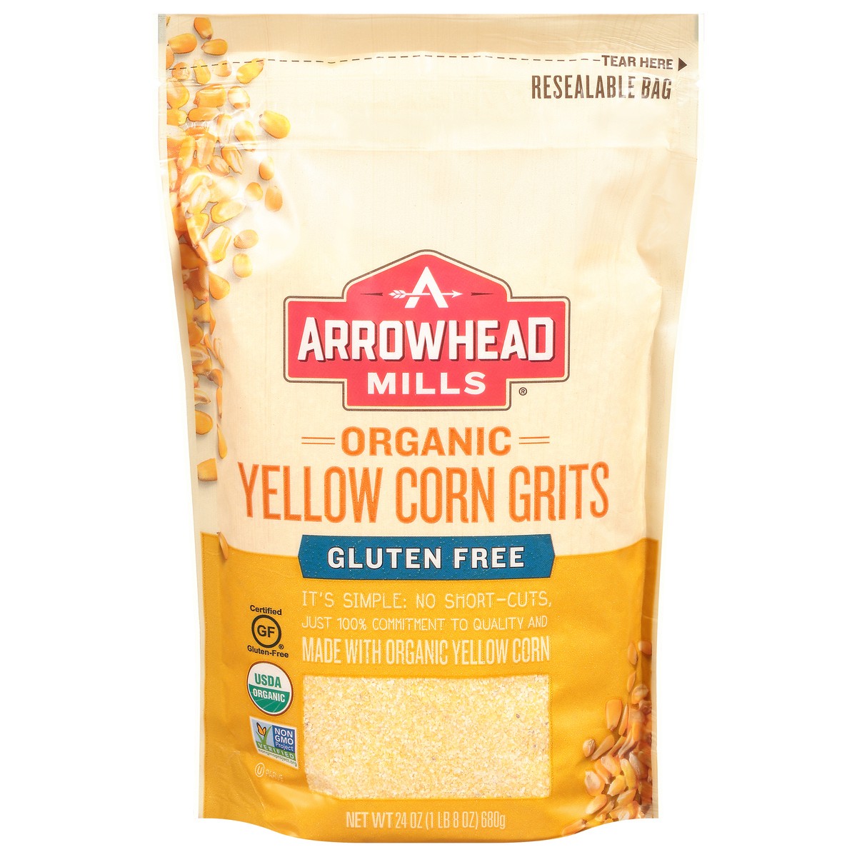 slide 11 of 11, Arrowhead Mills Organic Organic Yellow Corn Grits, 24 oz