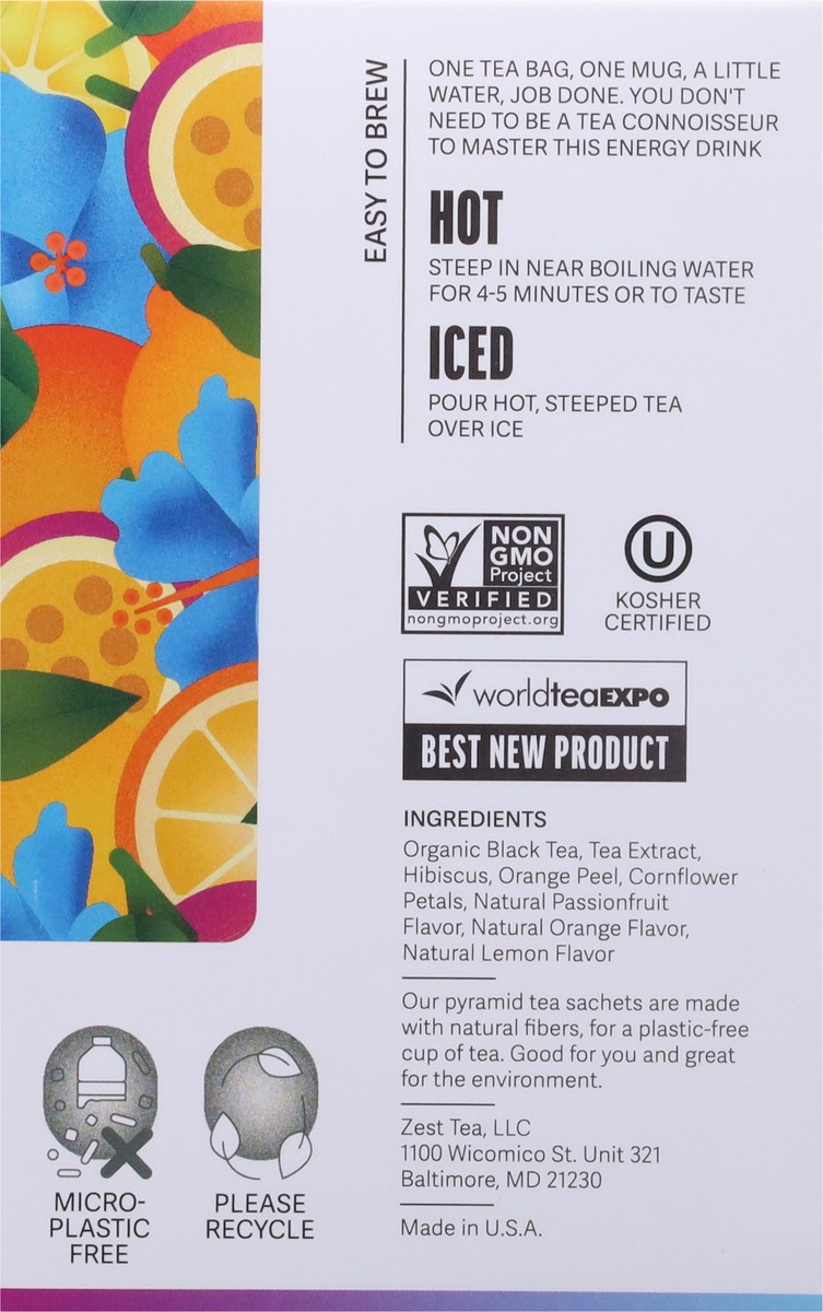 slide 10 of 13, Zest Passionfruit Citrus Black Tea 15 Tea Bags, 15 ct