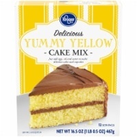 slide 1 of 1, Kroger Delicious Yummy Yellow Cake Mix, 16.5 oz