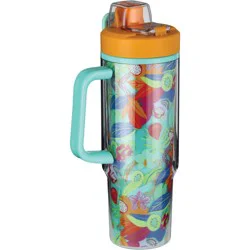Destination Holiday Tumbler - Teal Floral