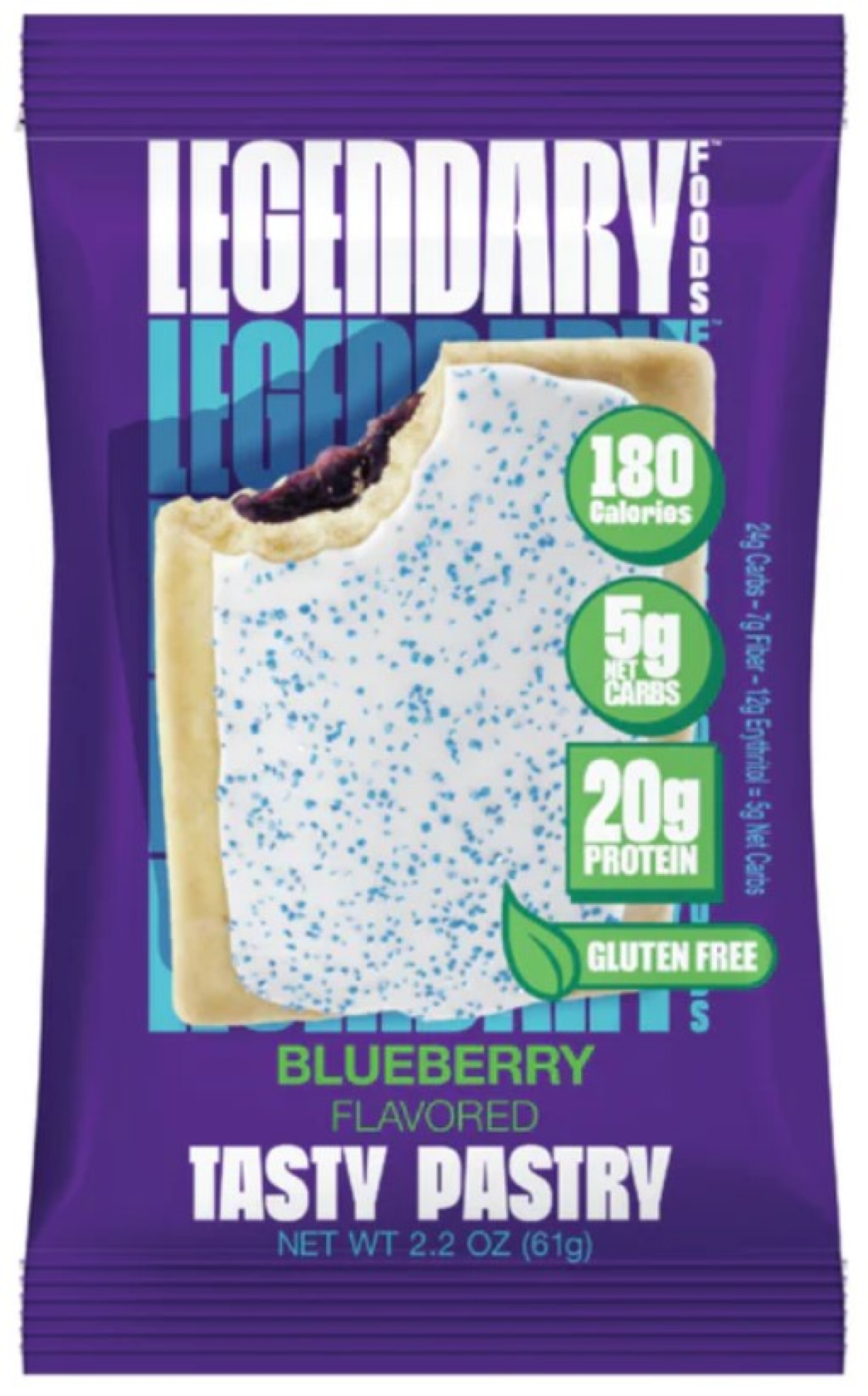 slide 1 of 5, Legendary Foods Protein Pastry - Blueberry, 2.2 oz Pastry, 2.2 oz