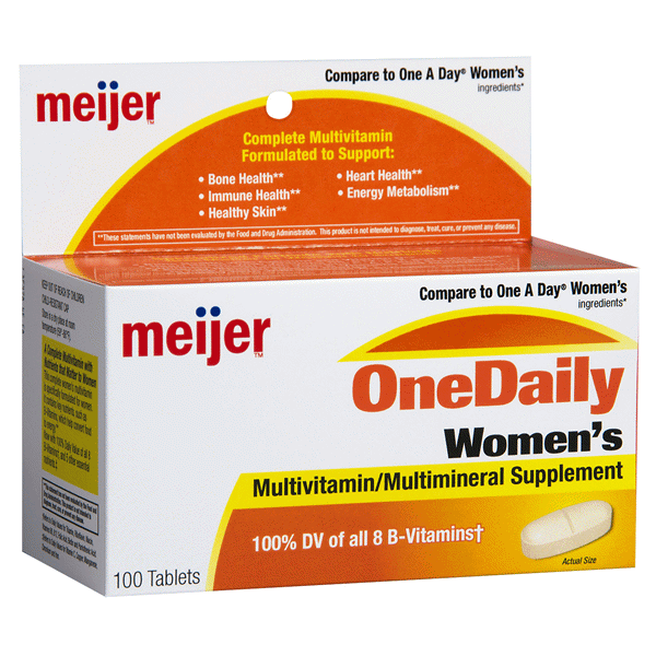 slide 1 of 1, Meijer Womens One Daily Multivitamin, 100 ct