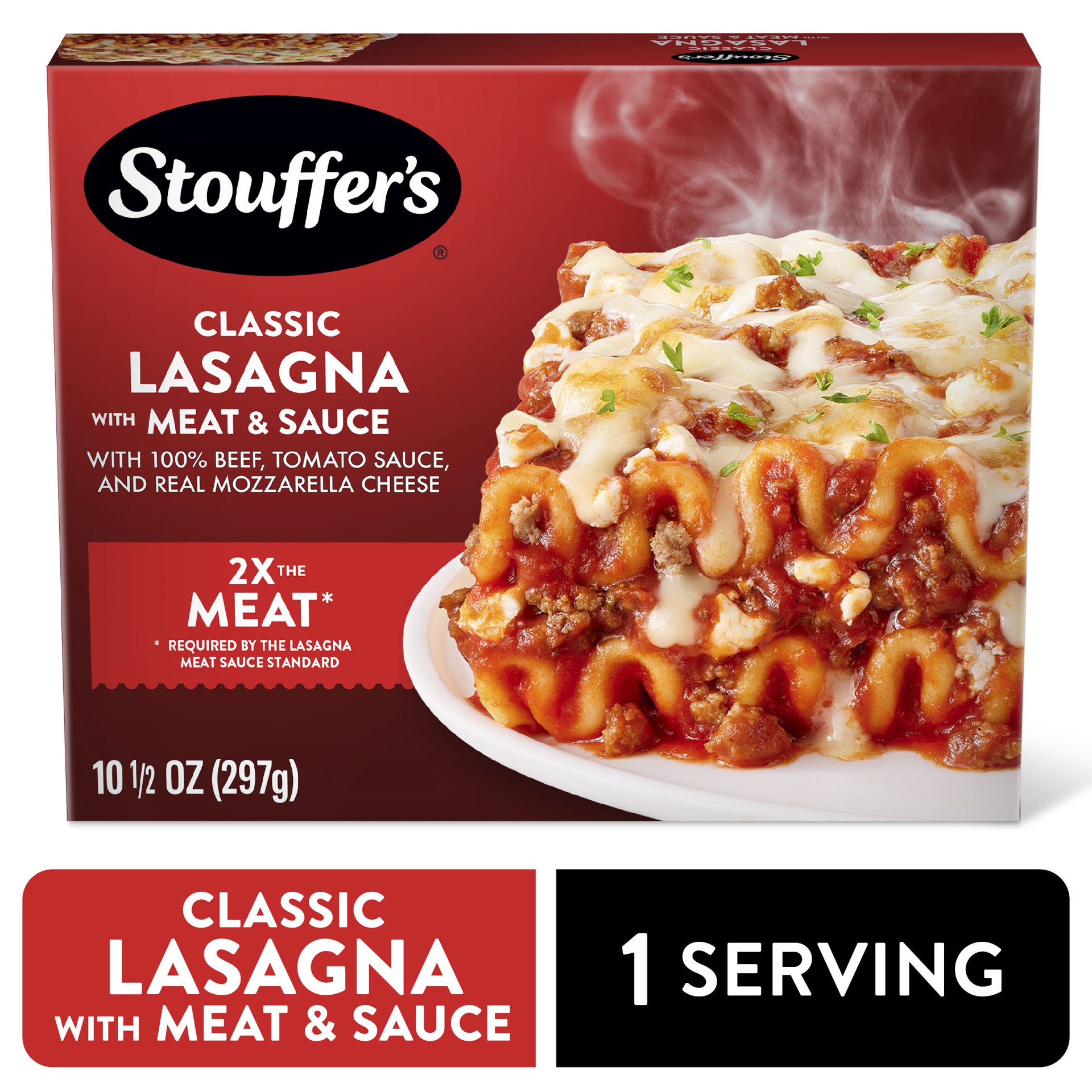 slide 1 of 6, Stouffer's Lasagna with Meat & Sauce Frozen Meal 10.5 oz., 10.5 oz