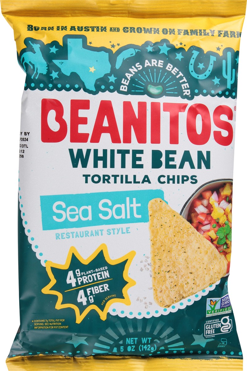 slide 4 of 14, Beanitos White Bean Sea Salt Tortilla Chips 5 oz, 6 oz