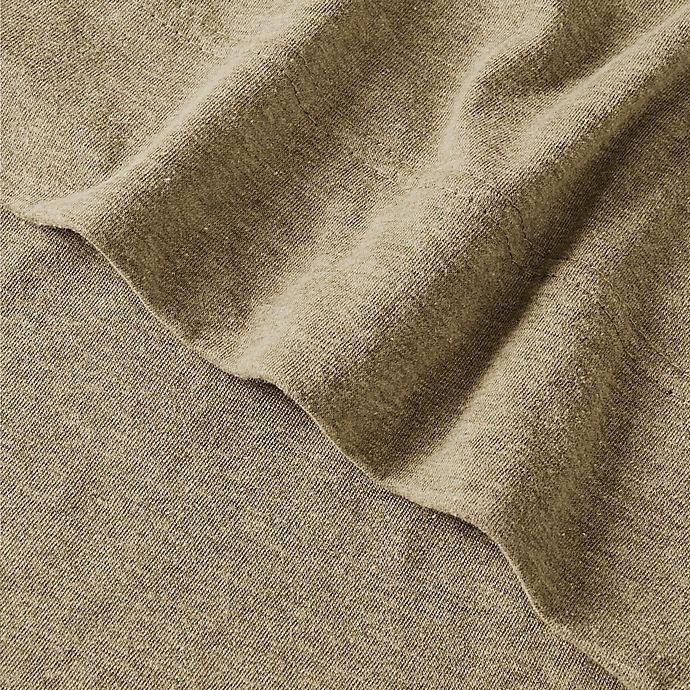 slide 2 of 2, Simply Essential Heathered Jersey Full Sheet Set - Olive, 1 ct