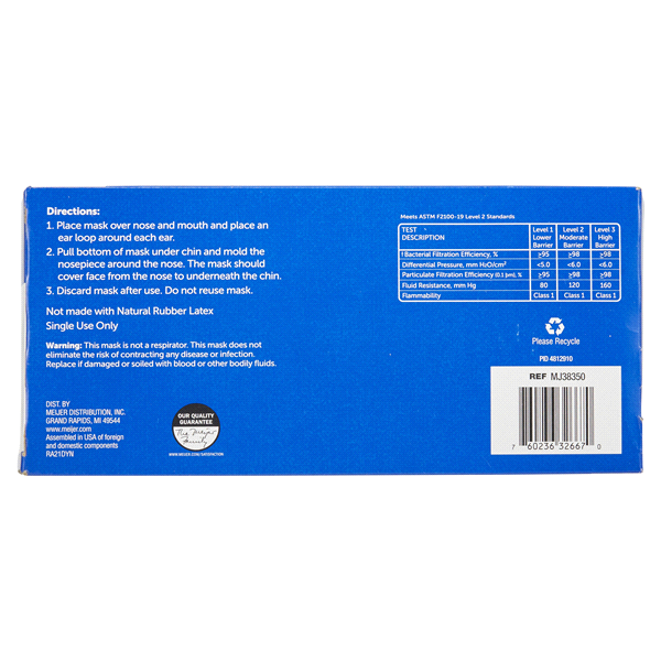 slide 26 of 29, MEIJER EARLOOP FACE MASK - LARGE/ADULT, 50 ct