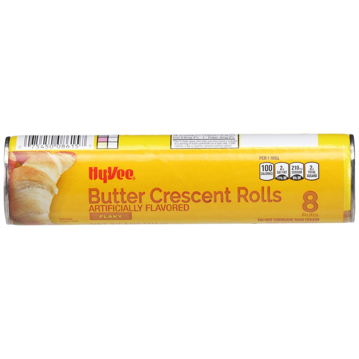 slide 1 of 1, Hy-vee Butter Flavored Flaky Crescent Rolls - 8 ct; 8 oz, 8 ct; 8 oz