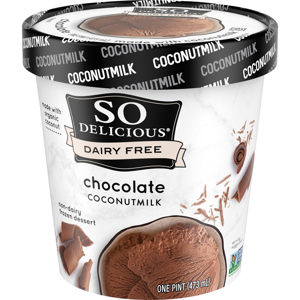 slide 8 of 8, So Delicious Dairy Free Coconut Milk Frozen Dessert, Chocolate, Vegan, Non-GMO Project Verified, 1 Pint, 16 fl oz