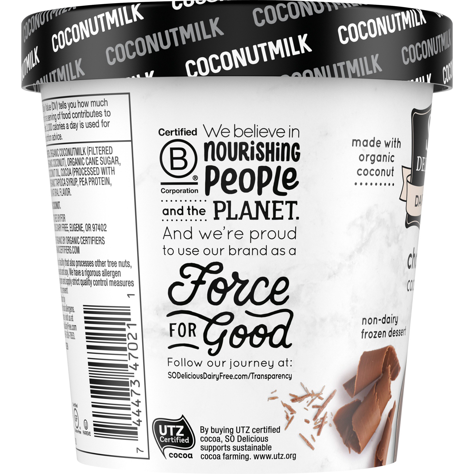 slide 3 of 8, So Delicious Dairy Free Coconut Milk Frozen Dessert, Chocolate, Vegan, Non-GMO Project Verified, 1 Pint, 16 fl oz