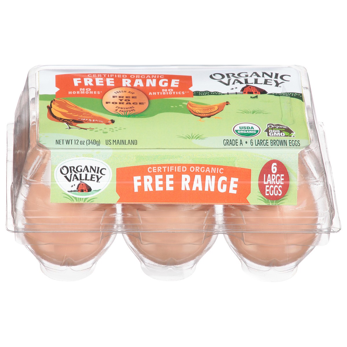 slide 11 of 14, Organic Valley Organic Large Brown Eggs, 6 ct