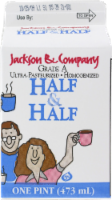 slide 1 of 2, Jackson & Company Half & Half Grade A Ultra-Pasteurized Milk, 1 pint