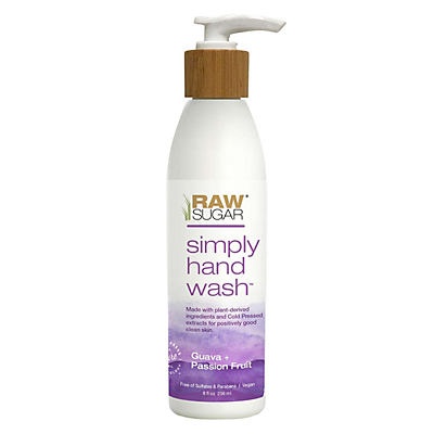 slide 1 of 1, Raw Sugar Simply Hand Wash Guava + Passion Fruit, 8 oz