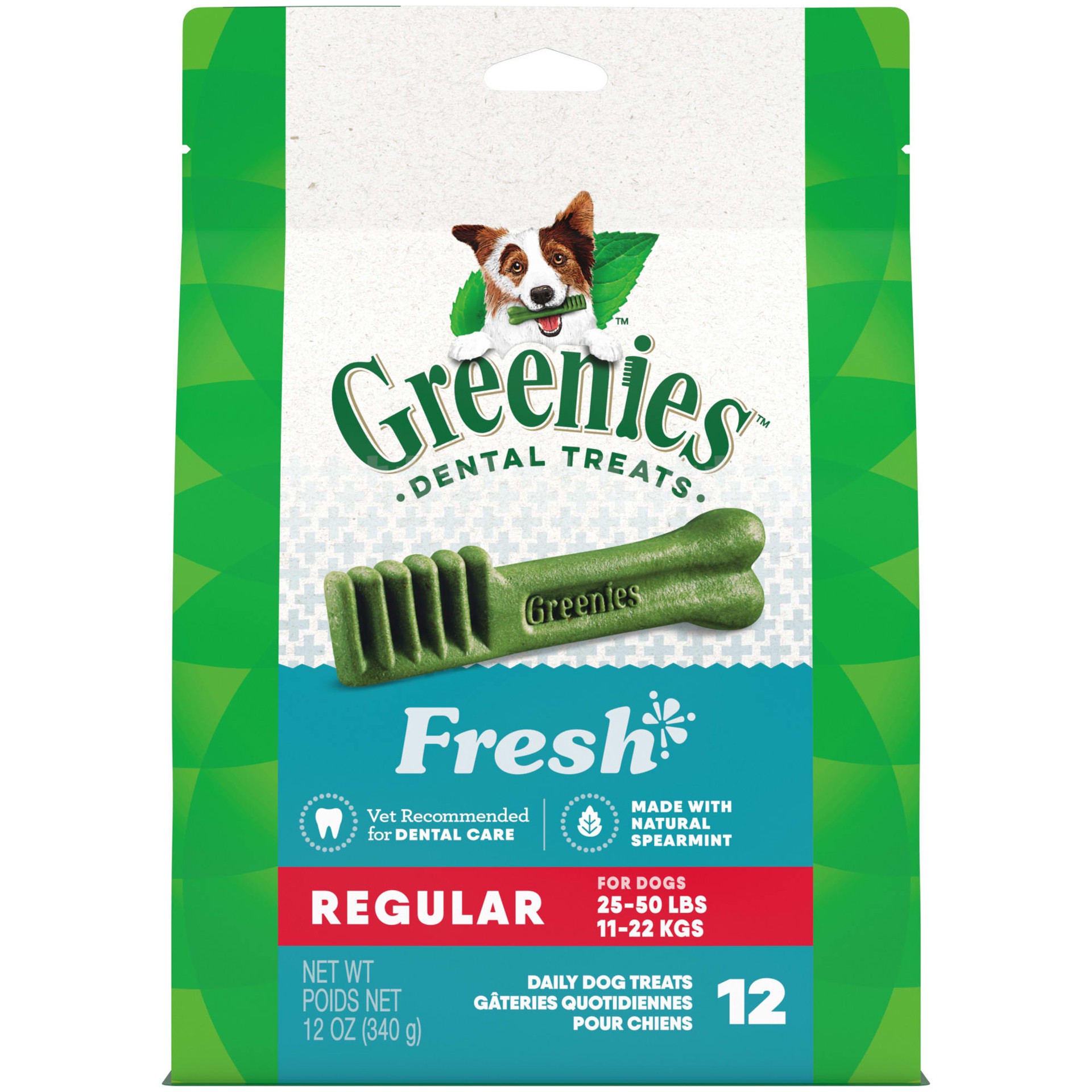 slide 1 of 4, Greenies Regular Fresh Dental Treats 12 ea, 12 ct