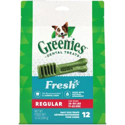 Greenies Regular Fresh Dental Treats 12 ea