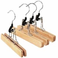 slide 1 of 1, Whitmor Set Of 4 Slack Hangers - Natural Wood, 4 ct