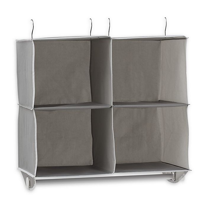 slide 1 of 4, Studio 3B 4-Shelf Hanging Cubby Organizer - Grey, 1 ct