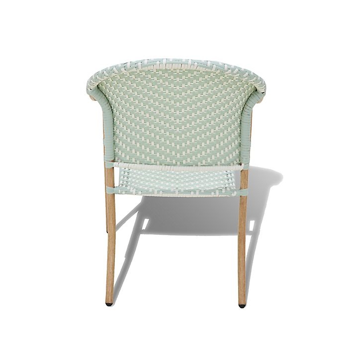 slide 3 of 8, Bee & Willow Home Nantucket Wicker Stacking Chair - Sage/ White, 2 ct